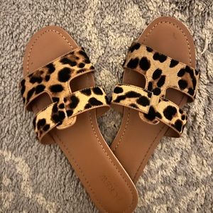 J. Crew flip flops. Leopard print. Size 8